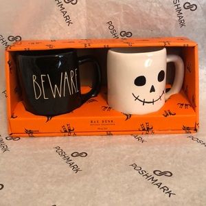Rae Dunn BEWARE mug set